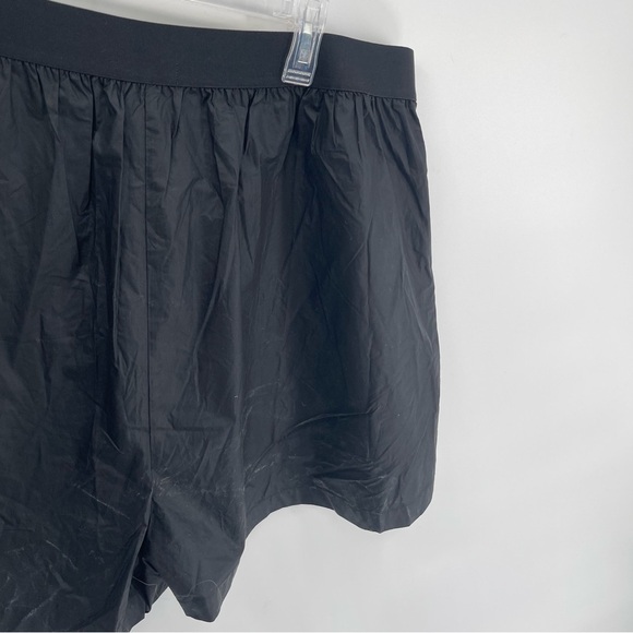 Good American Size 3X (6) Coated Cotton Poplin Shorts Black Elastic Waist - Picture 6 of 7